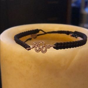 Stella & Dot Black snake sidewinder bracelet
